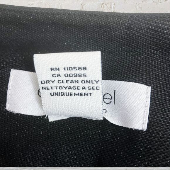 Emanuel Ungaro Black Flared Skirt Size 6 White Stitch Detail - Picture 13 of 14